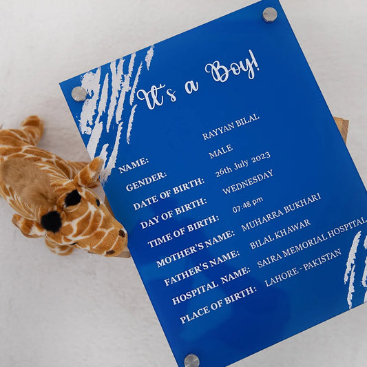 Birth Facts Plaque for Baby’s Room