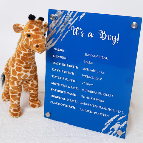 Birth Facts Plaque for Baby’s Room