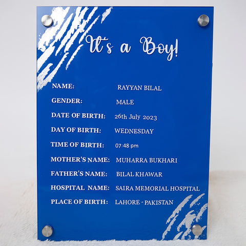 Birth Facts Plaque for Baby’s Room