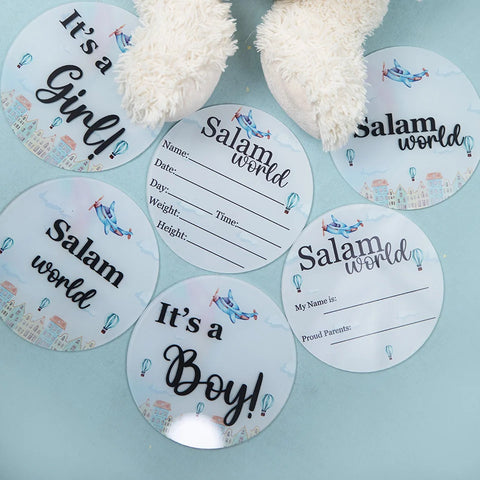 A New Chapter - Baby Birth Record Plaques